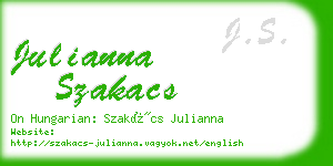 julianna szakacs business card